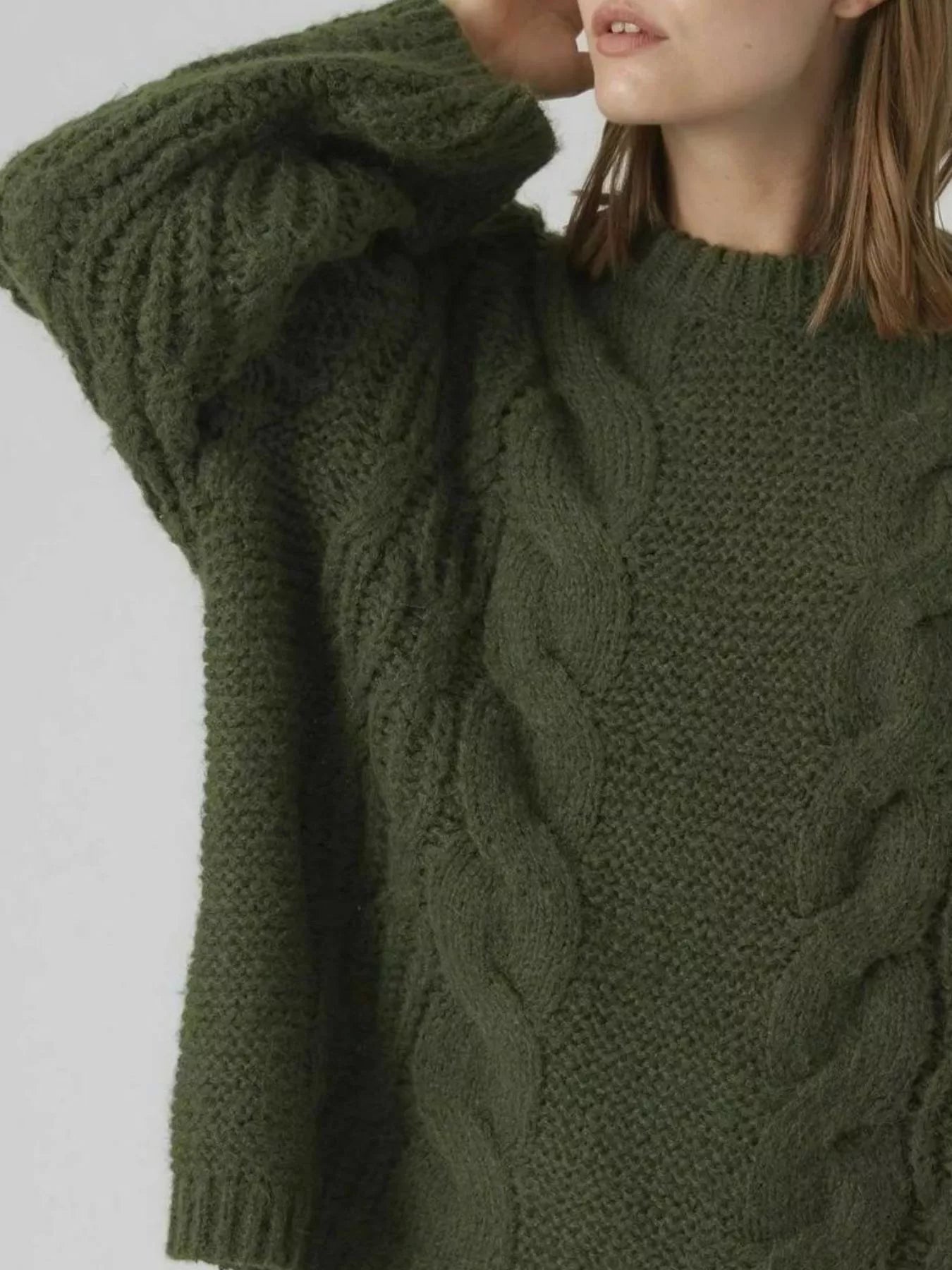 Cable Knit Oversized Sweater OutfitFlow