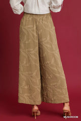 Umgee Jacquard Wide-Leg Pants OutfitFlow