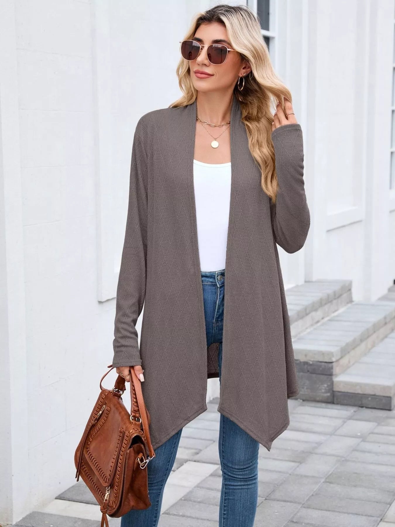 Open Front Long Cardigan OutfitFlow