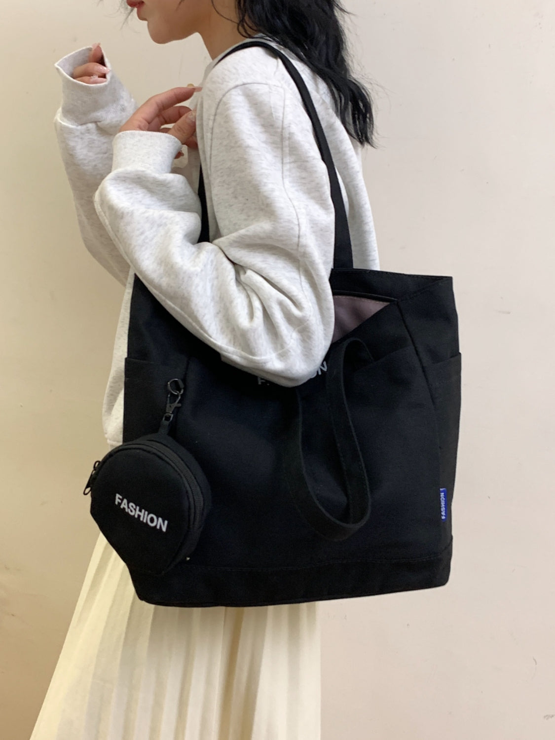 Outfit Flow - Canvas Tote Bag with Pouch