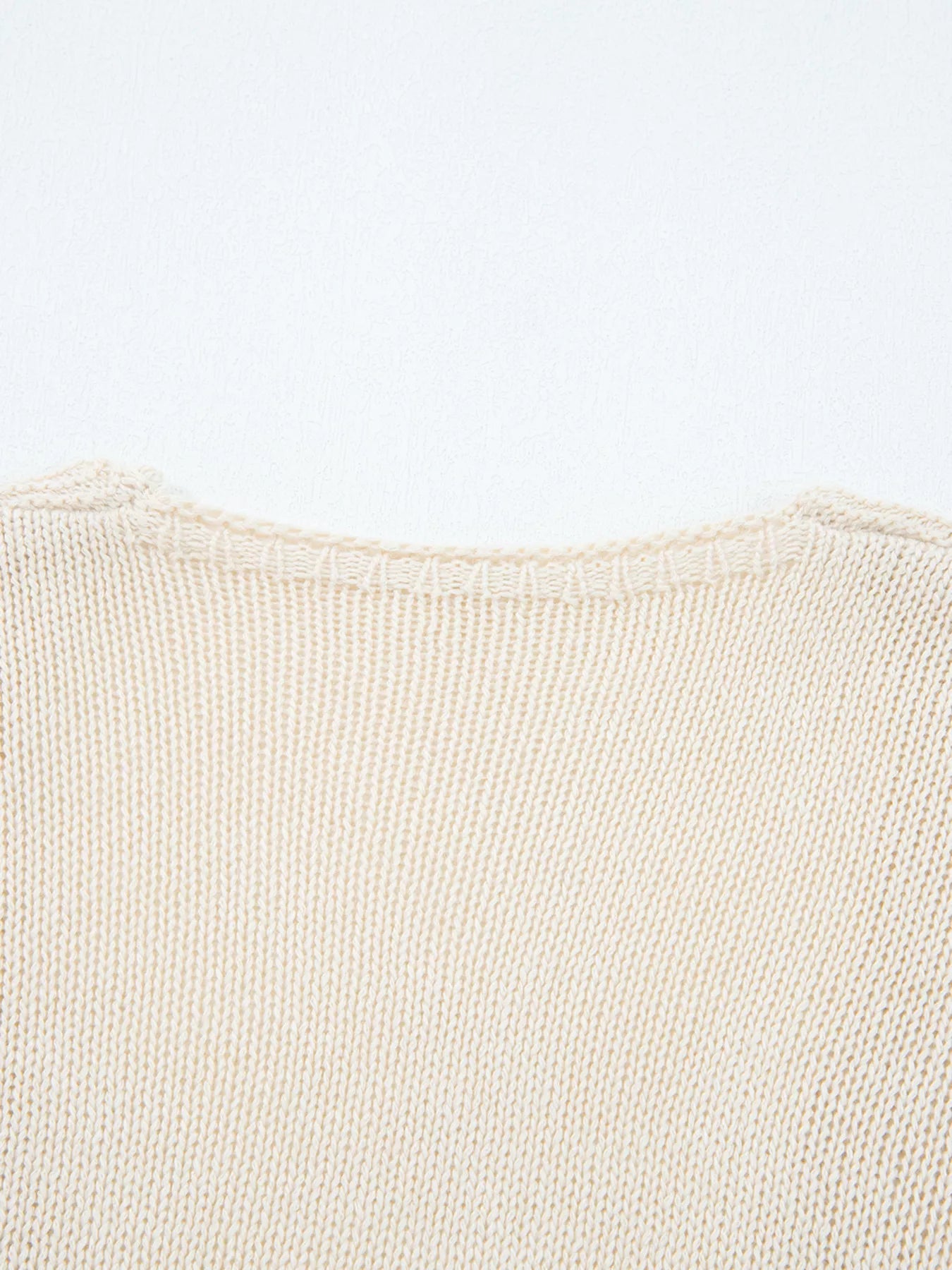 Hollowed Knit Open Front Cardigan OutfitFlow