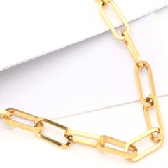 18K Gold-Plated Chain Necklace OutfitFlow