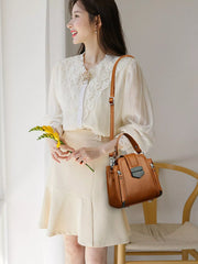 Leather Bucket Crossbody Bag OutfitFlow