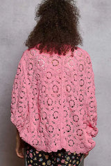 POL Floral Pattern Open Front Cardigan Trendsi