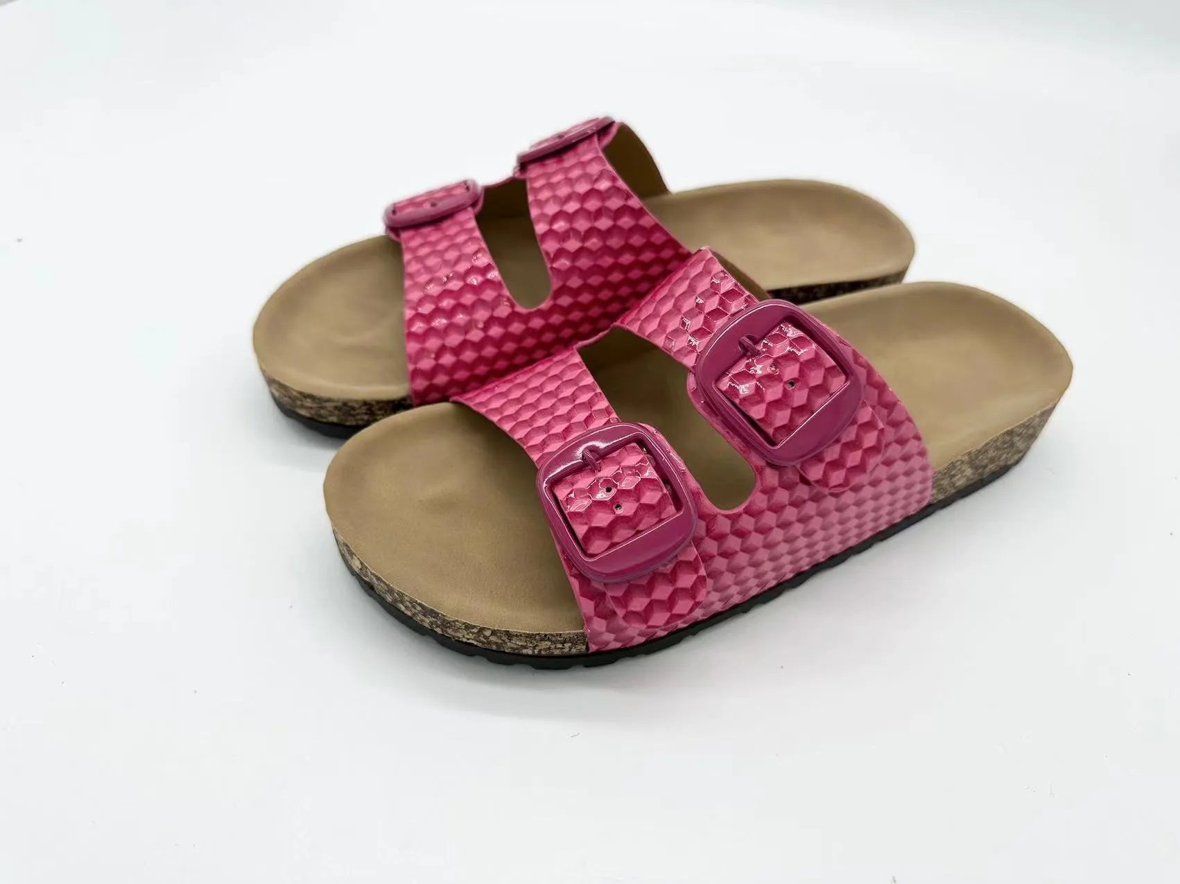 Open Toe Flats Sandals Hot Pink OutfitFlow