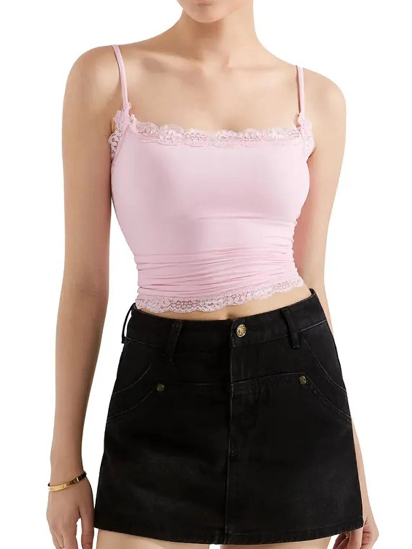 Lace Trim Cami Top OutfitFlow
