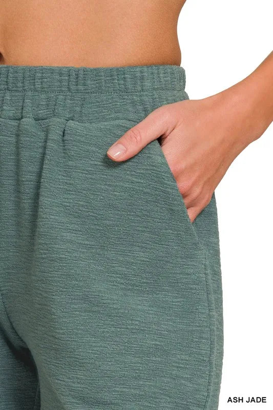 Zenana Cotton Slub Short Pants OutfitFlow
