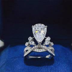 5 Carat Moissanite 925 Sterling Silver Ring OutfitFlow