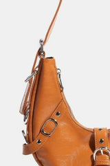 Fame Multi Belt Strap Accent Shoulder Bag OutfitFlow