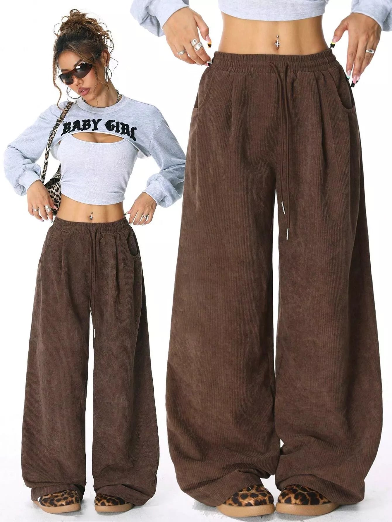 Corduroy Wide Leg Pants OutfitFlow
