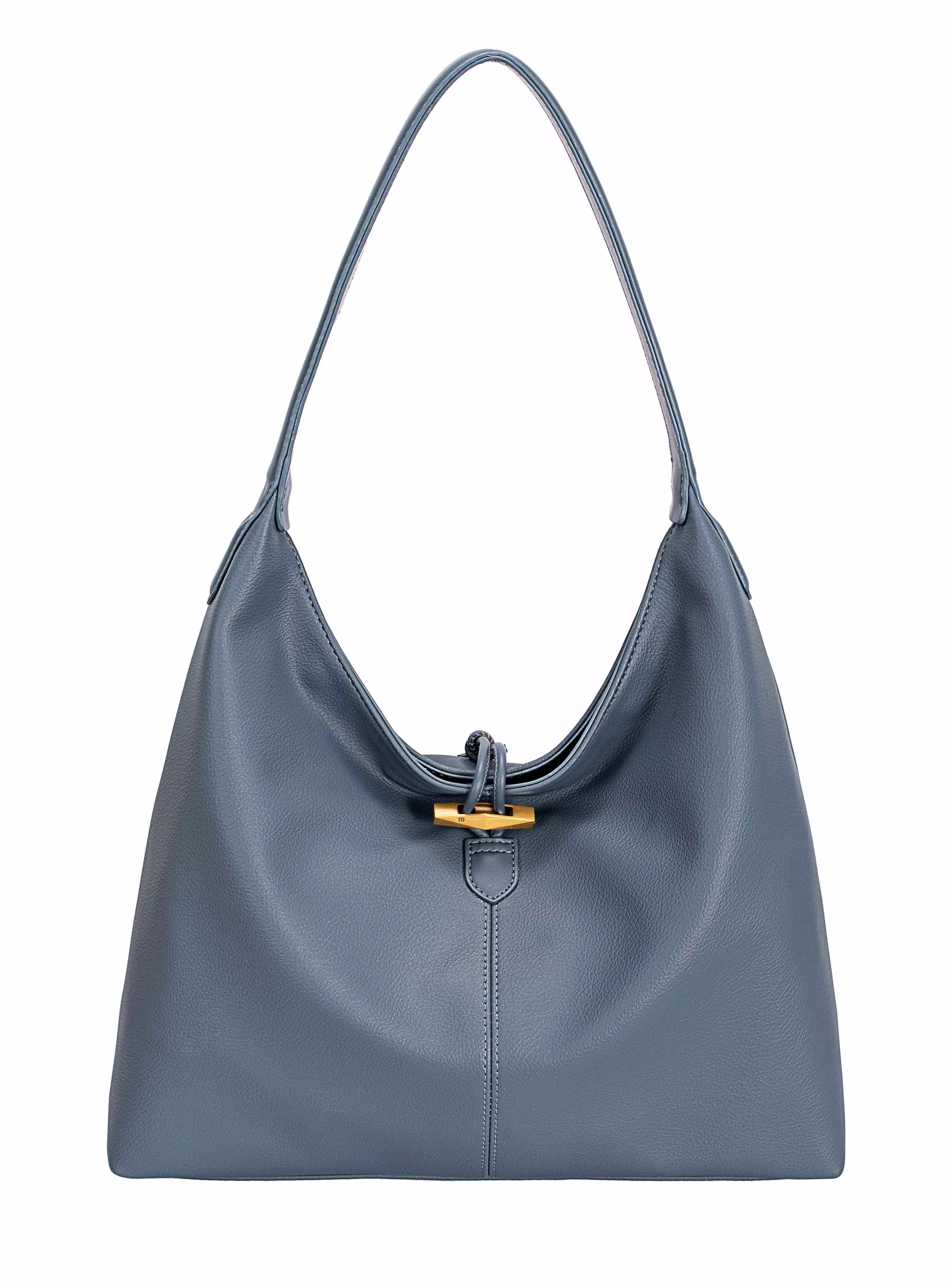 David Jones Classic Leather Shoulder Bag BERING SEA One Size Trendsi