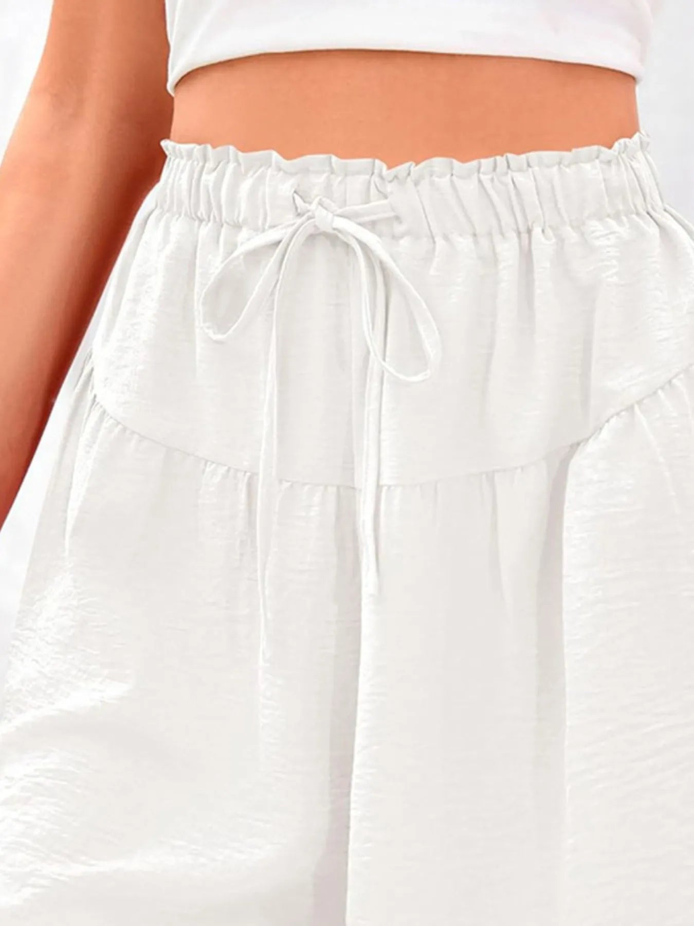 Full Size Casual Drawstring High Waist Relaxed Shorts Plus Size OutfitFlow