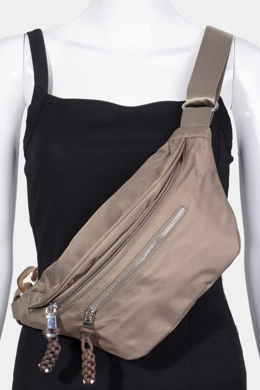 Outfit Flow - Fame Nylon Crossbody Bag with Adjustable Strap