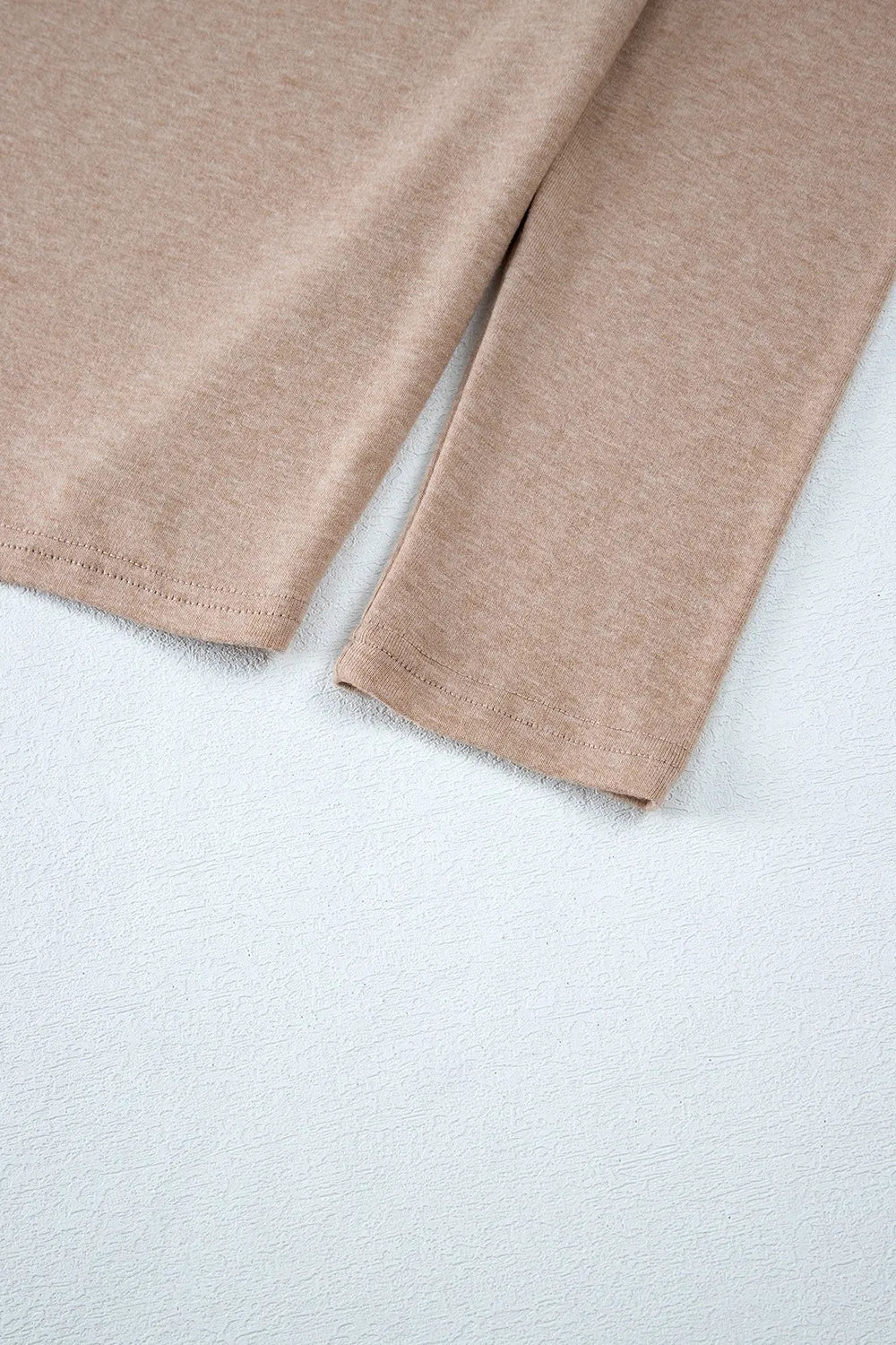 Texture Round Neck Long Sleeve T-Shirt OutfitFlow