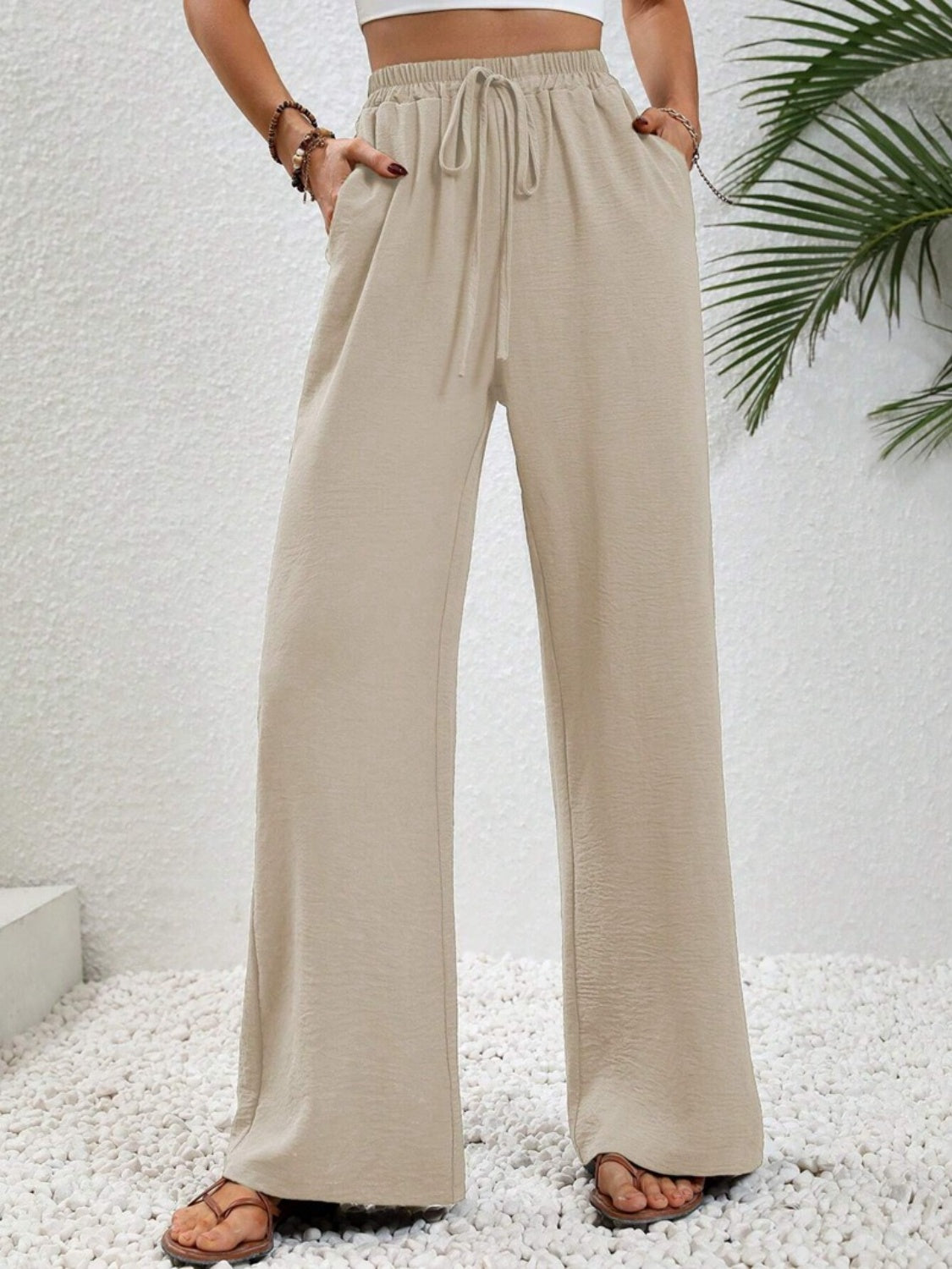 Outfit Flow - Wide Leg Drawstring Pants