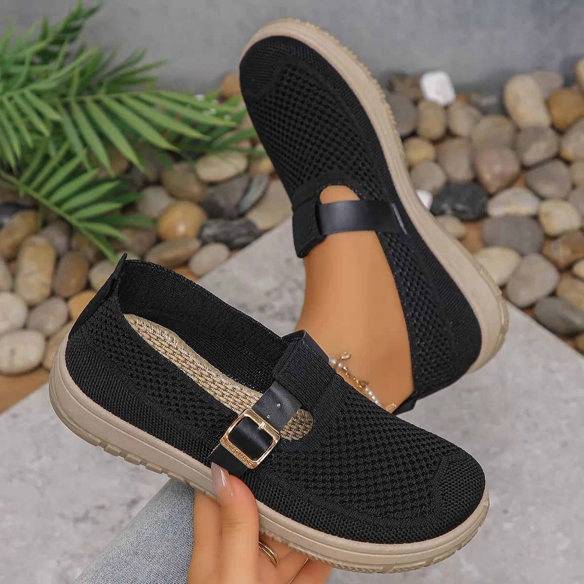Round Toe Platform Slip-Ons OutfitFlow