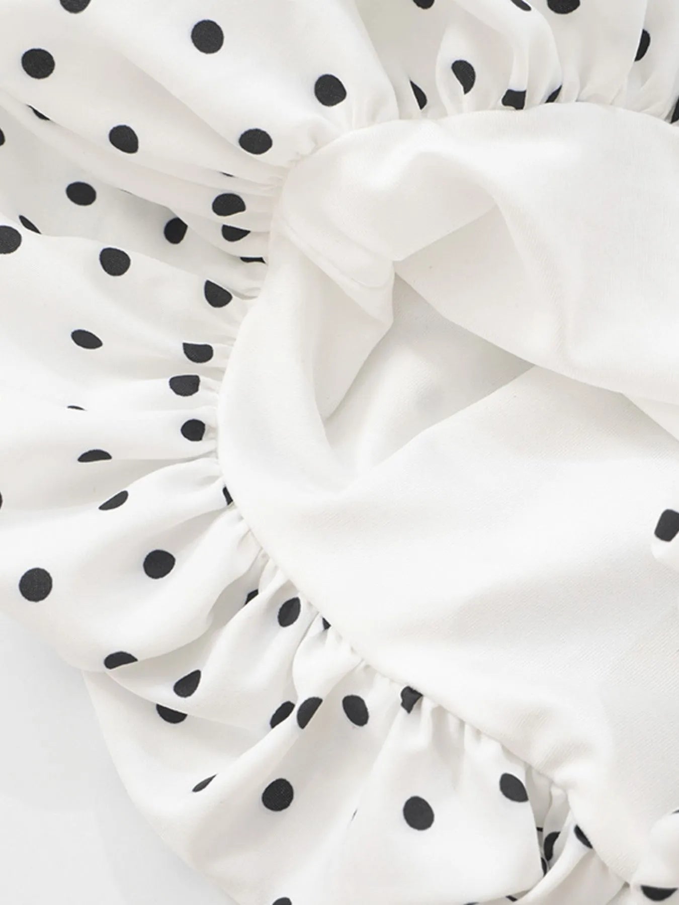 Sweetheart Neck Polka Dot Tube Mini Dress OutfitFlow