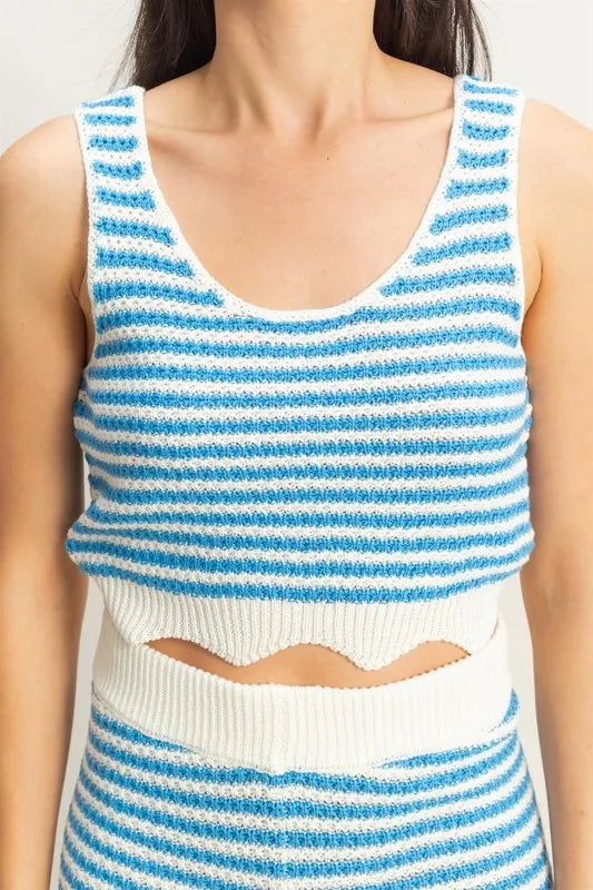 HYFVE Striped Cropped Tank and Shorts Set OutfitFlow