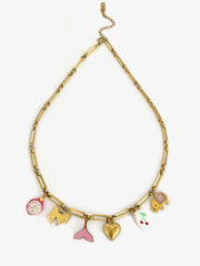 18K Gold-Plated Resin Pendant Necklace OutfitFlow