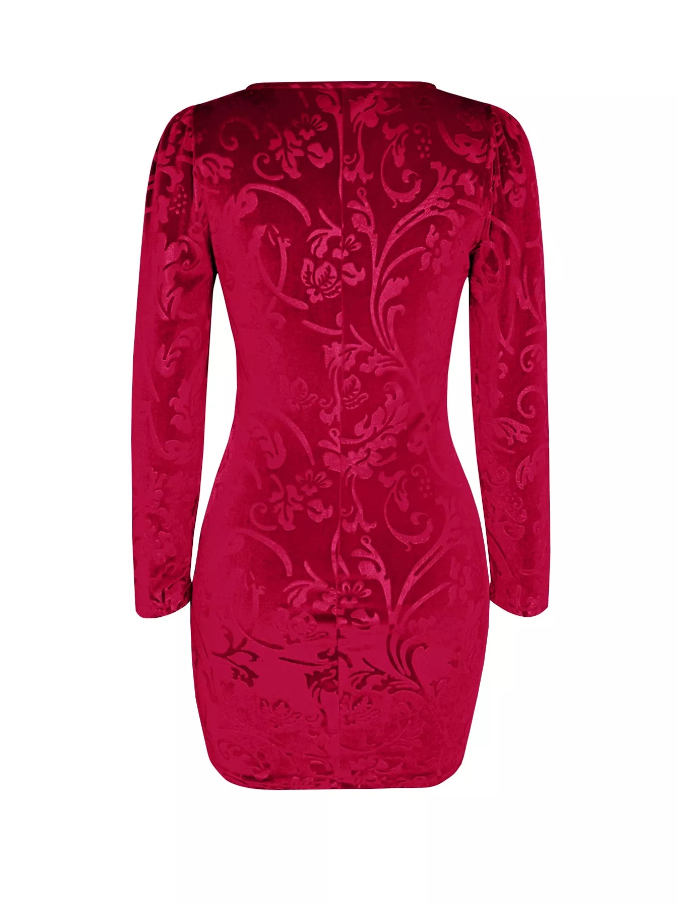 Velvet Floral Bodycon Mini Dress OutfitFlow