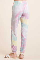BiBi Tie Dye French Terry Casual Pants OutfitFlow