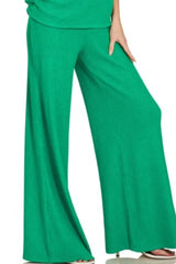 Zenana Sweater Mock Neck Top & Long Pants Set OutfitFlow