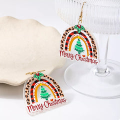 Christmas Rainbow Dangle Earrings OutfitFlow