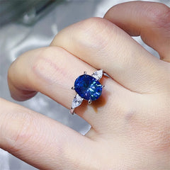 3 Carat Moissanite 925 Sterling Silver Ring OutfitFlow