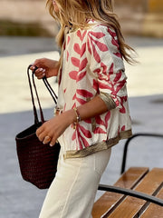 Printed Zip Up Long Sleeve Jacket OutfitFlow