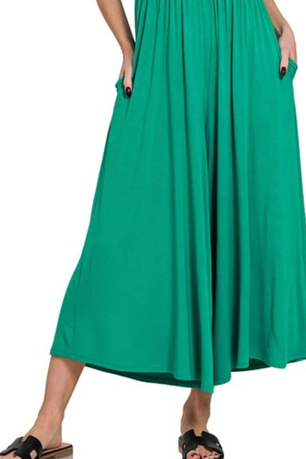 Zenana Double Layered Short Sleeve Jumpsuits OutfitFlow