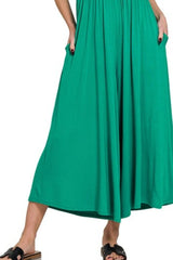 Zenana Double Layered Short Sleeve Jumpsuits OutfitFlow