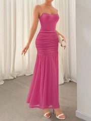 Ruched Maxi Cami Dress OutfitFlow