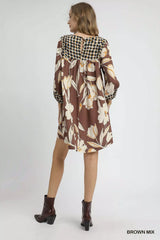 Umgee Floral High-Low Babydoll Dress Trendsi