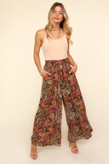 Outfit Flow - Haptics Smocked Waist Paisley Print Pants