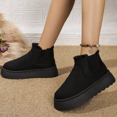 Round Toe Platform Ankle Boots Trendsi