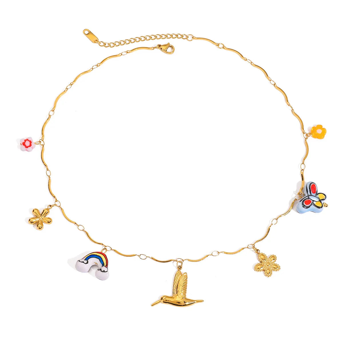 18K Gold-Plated Stainless Steel Pendant Necklace OutfitFlow