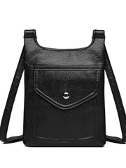 Adjustable Strap Leather Crossbody Bag OutfitFlow