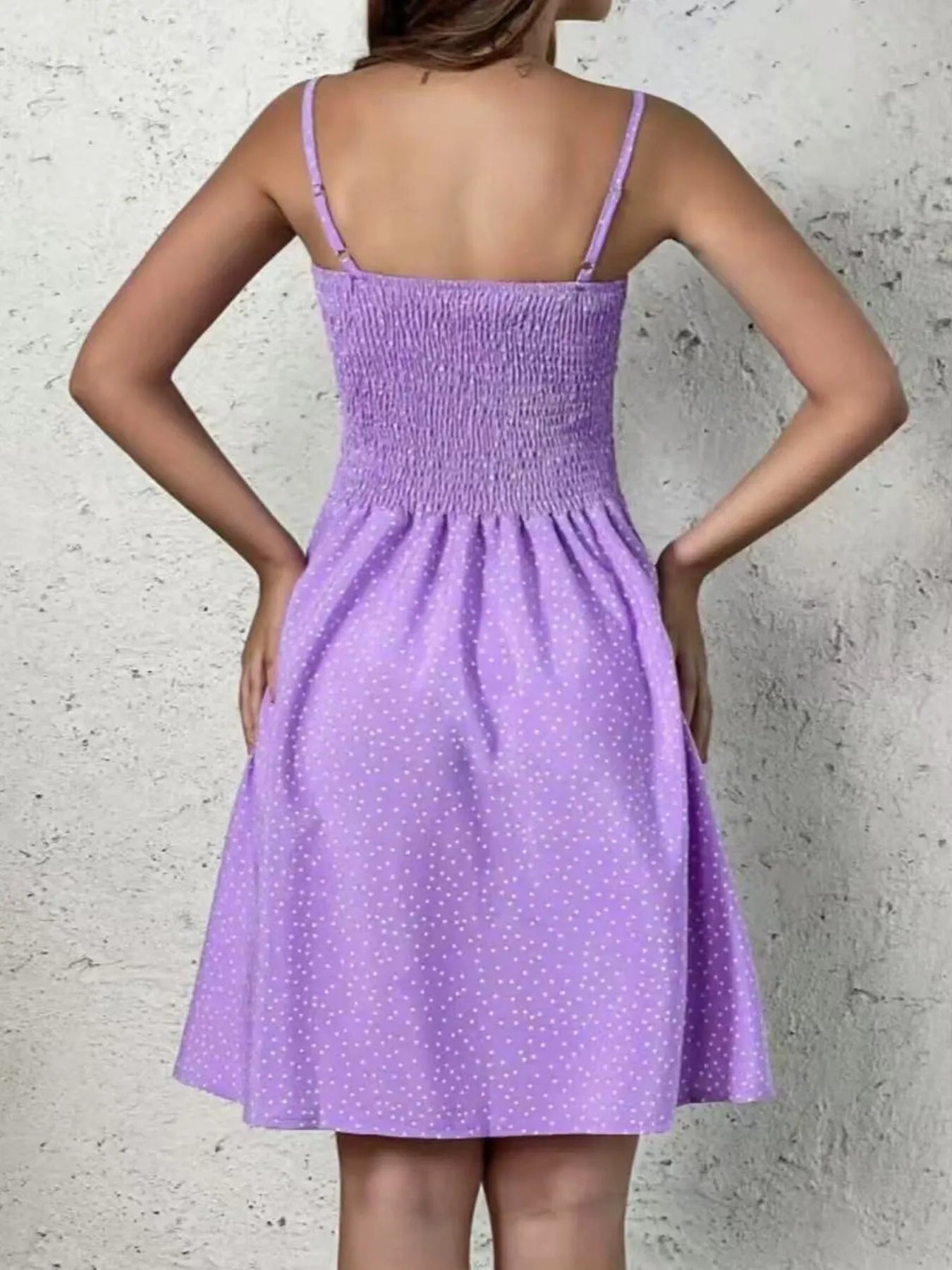 Full Size Smocked Square Neck Cami Dress Plus Size OutfitFlow