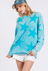 SAGE + FIG Mineral Wash Star Pattern T-Shirt OutfitFlow