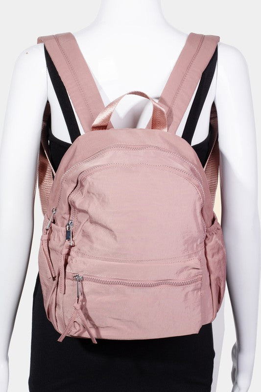 Outfit Flow - Fame Nylon Multi Pocket Backpack Bag