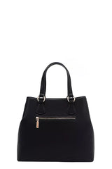 Nicole Lee USA Monogram Pattern Handbag with Rhinestones Decor Trendsi
