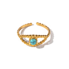 Turquoise Eye Design Ring OutfitFlow