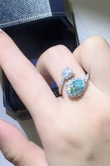 2 Carat Moissanite 925 Sterling Silver Bypass Ring OutfitFlow