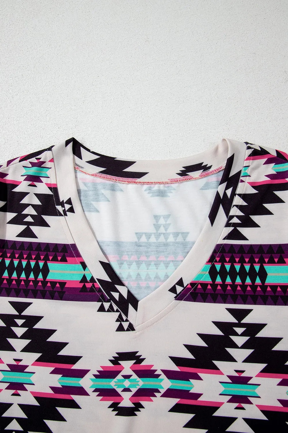 Aztec Print V-Neck Midi Dress OutfitFlow