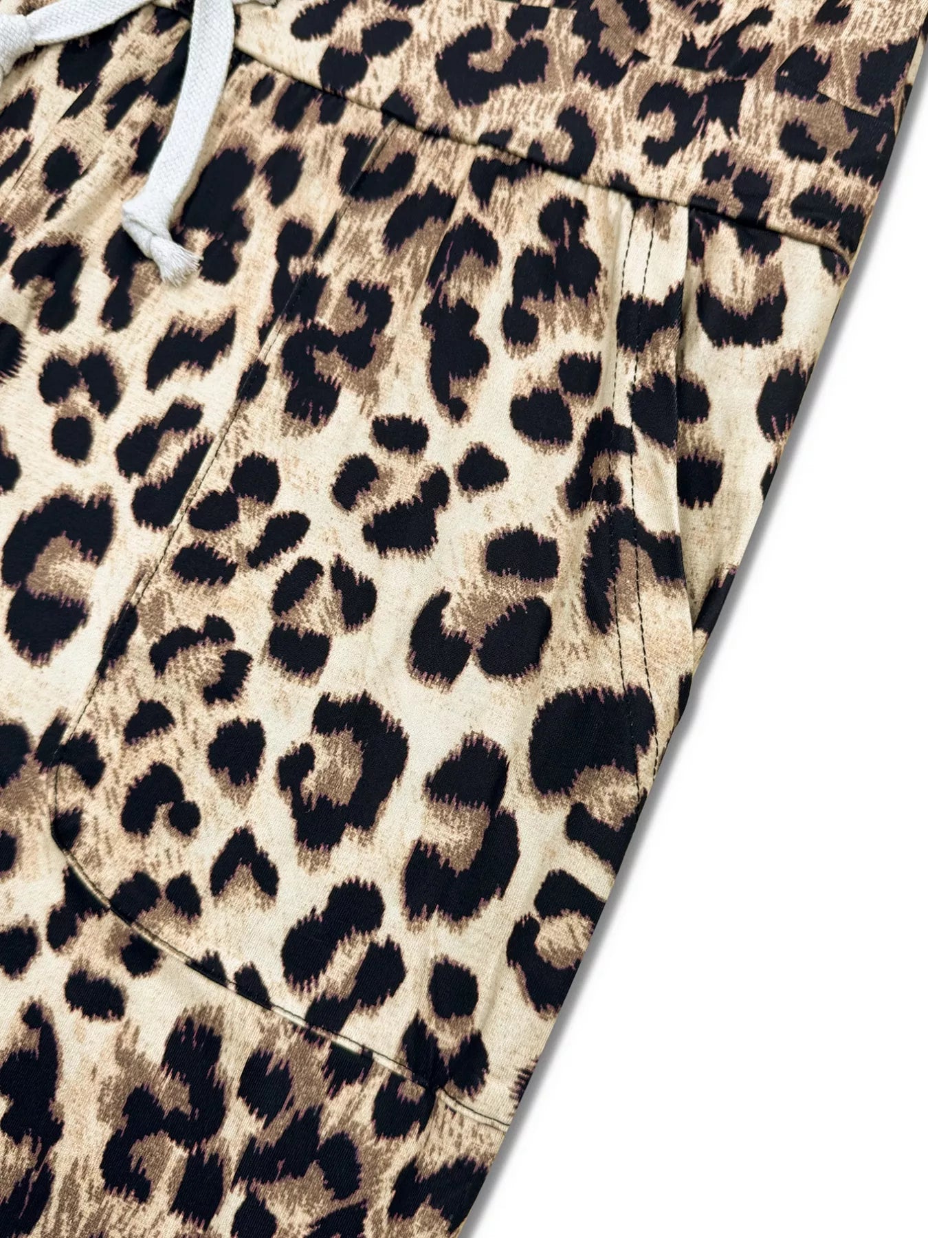 Leopard Print One-Shoulder Top and Pants Set OutfitFlow