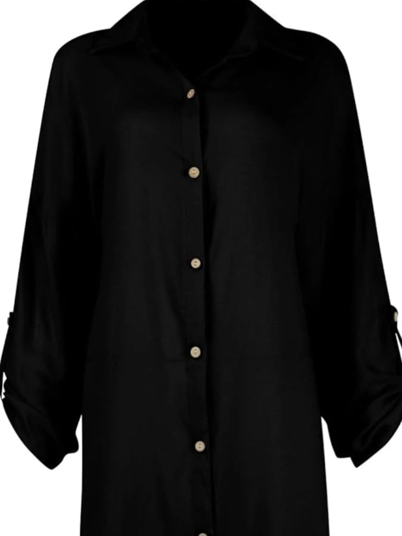 Button Down Long Sleeve Shirt Dress OutfitFlow