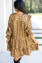 Tiered Leopard Print Mini Dress OutfitFlow