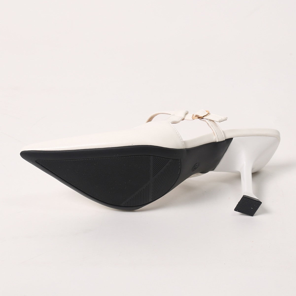 Point Toe Flare Heel Slingback Pumps OutfitFlow