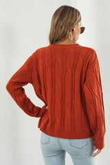 Round Neck Long Sleeve Sweater OutfitFlow