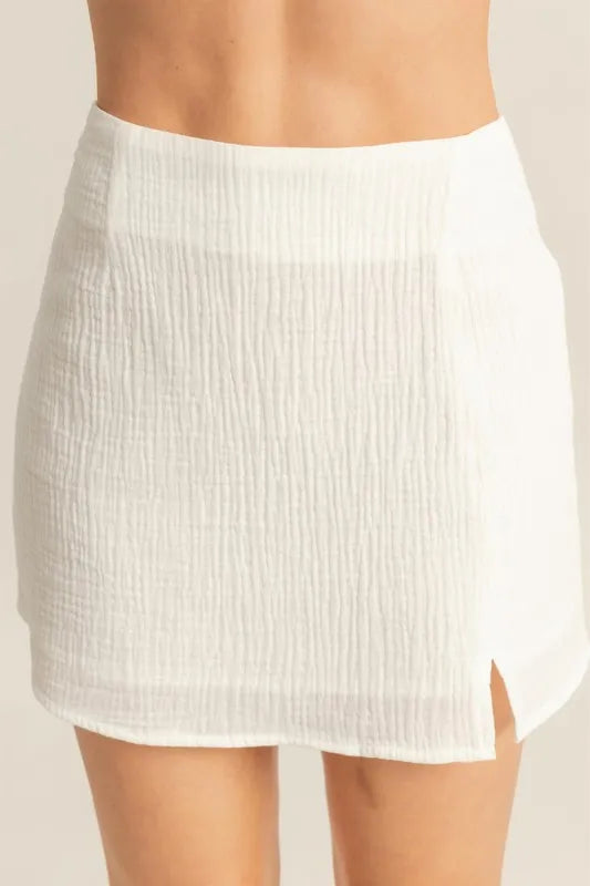 HYFVE Ruched Bra Top and Mini Skirt Set OutfitFlow
